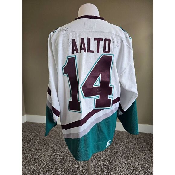 Anaheim Mighty Ducks Hockey Jersey Signed Sz XL - Picture 2 of 13